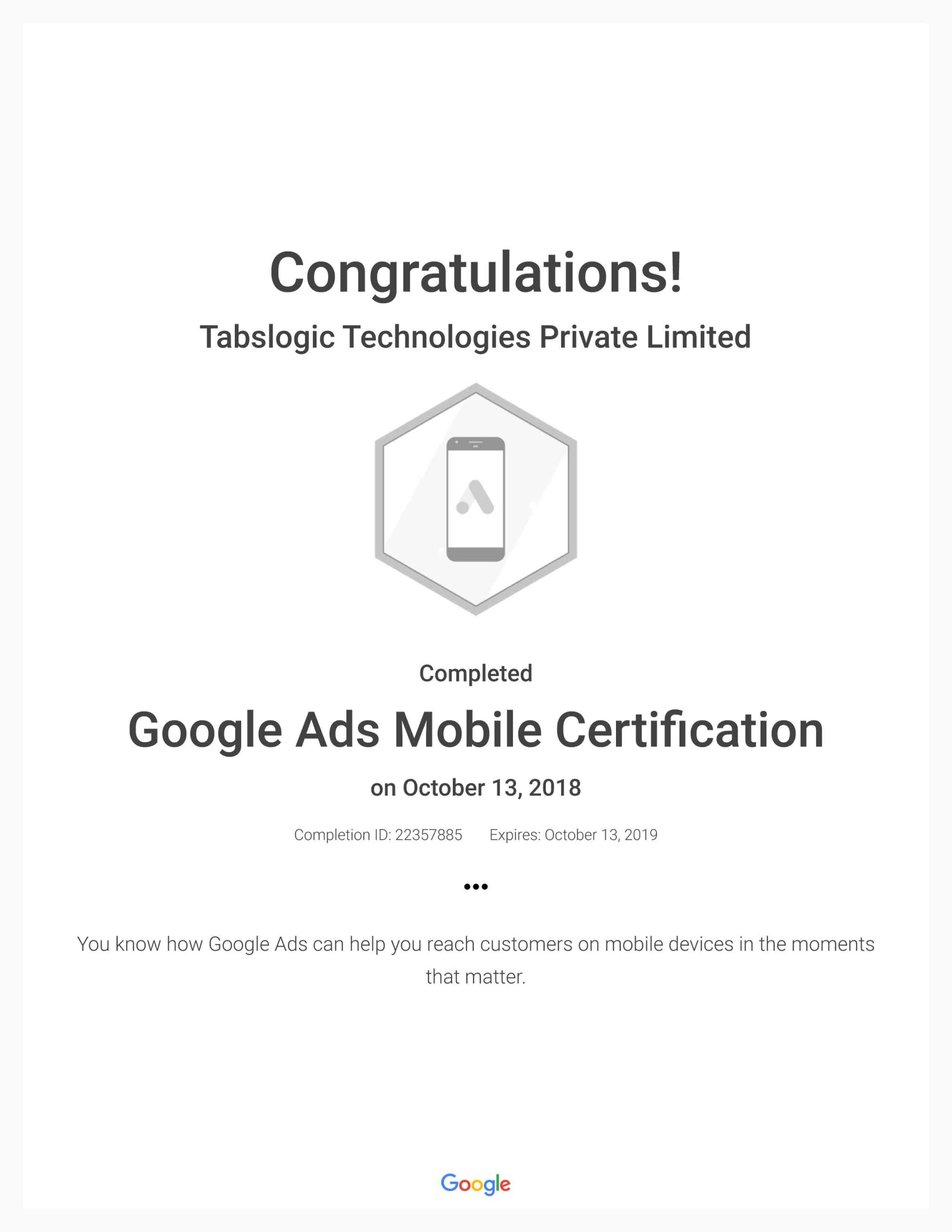 Google-Ads-Mobile-Certification